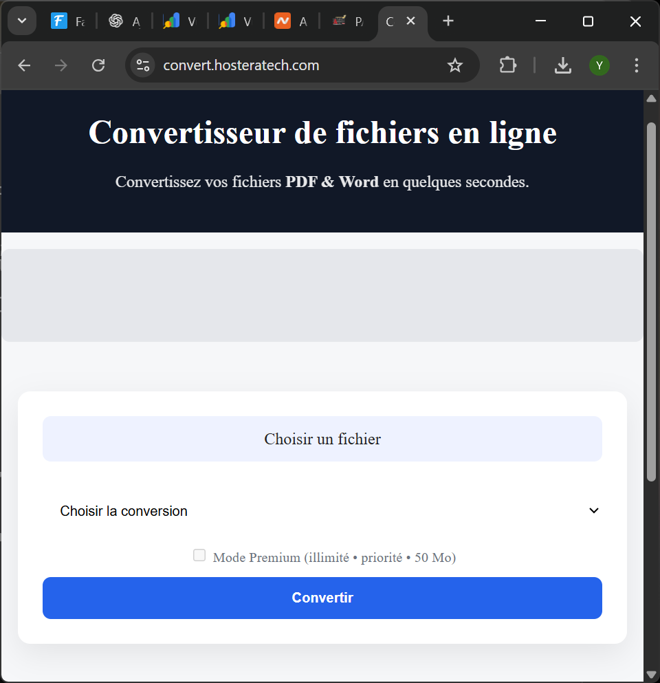 Convert Hosteratech – Outil de conversion PDF et Word